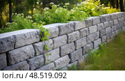 erosion block retaining wall ai generated. Стоковое AI-изображение, AI-художник Vectorwin / Фотобанк Лори
