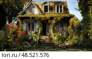 decayed ran down house ai generated. Стоковое AI-изображение, AI-художник Vectorwin / Фотобанк Лори