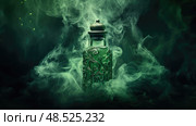 surreal green smoke background ai generated. Стоковое AI-изображение, AI-художник Vectorwin / Фотобанк Лори