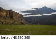 View of Cherek gorge in the Caucasus mountains. Стоковое фото, фотограф Юлия Белоусова / Фотобанк Лори
