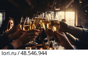 celebration bottle of champagne ai generated. Стоковое AI-изображение, AI-художник Vectorwin / Фотобанк Лори