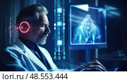 wearables doctor technology ai generated. Стоковое AI-изображение, AI-художник Vectorwin / Фотобанк Лори