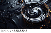 ink black liquid ai generated. Стоковое AI-изображение, AI-художник Vectorwin / Фотобанк Лори