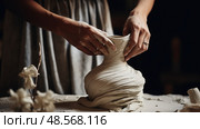 hands white clay ai generated. Стоковое AI-изображение, AI-художник Vectorwin / Фотобанк Лори