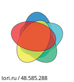 Intersection of five sets venn diagram. Стоковая иллюстрация, иллюстратор Максим Гребешков / Фотобанк Лори