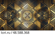 Geometric pattern with gold and black art deco design. Стоковое AI-видео, аниматор KATERINA AI / Фотобанк Лори