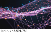 Abstract data visualization with colorful network connections. Стоковое AI-видео, аниматор KATERINA AI / Фотобанк Лори