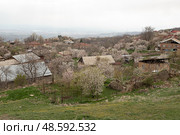 View of the village in Armenia in the spring. Kotayk region. Стоковое фото, фотограф Evgenia Shevardina / Фотобанк Лори