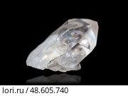Quartz druse on black background. Стоковое фото, фотограф Евгений Ткачёв / Фотобанк Лори
