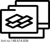 Значок нескольких слоёв или изображений. Стоковое AI-изображение, AI-художник Ольга Невская / Фотобанк Лори