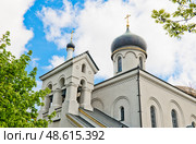 Старообрядческая церковь Покрова Пресвятой Богородицы Остоженской общины. Фрагмент здания. Турчанинов переулок, дом 4, строение 1. Москва. Редакционное фото, фотограф E. O. / Фотобанк Лори