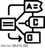 Схематическое изображение блок-схемы алгоритма. Стоковое AI-изображение, AI-художник Ольга Невская / Фотобанк Лори
