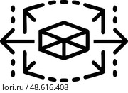Иконка расширения или масштабирования объекта. Стоковое AI-изображение, AI-художник Ольга Невская / Фотобанк Лори