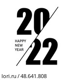 Happy New Year 2021 text design logo. template for your design. Стоковая иллюстрация, иллюстратор Максим Гребешков / Фотобанк Лори