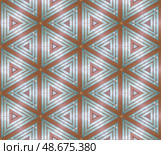 Brown and Periwinkle abstract seamless background. template with geometric design. symmetric Abstract geometric wooden ornaments. Стоковая иллюстрация, иллюстратор Константин Григорьев / Фотобанк Лори