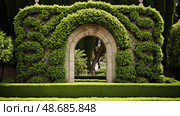 shaped topiary wall ai generated. Стоковое AI-изображение, AI-художник Vectorwin / Фотобанк Лори