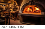 pizzeria wood oven ai generated. Стоковое AI-изображение, AI-художник Vectorwin / Фотобанк Лори
