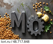Пищевая добавка Молибден (Mo) / Molybdenum (Mo) Стоковое AI-изображение, AI-художник Александр Селезнев / Фотобанк Лори