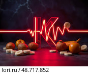 Пищевая добавка Калий (K) / Potassium (K) Стоковое AI-изображение, AI-художник Александр Селезнев / Фотобанк Лори