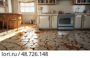 damage kitchen repair ai generated. Стоковое AI-изображение, AI-художник Vectorwin / Фотобанк Лори
