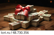currency gift of money ai generated. Стоковое AI-изображение, AI-художник Vectorwin / Фотобанк Лори