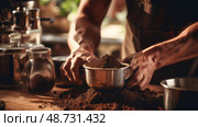 deodorizer used coffee grounds ai generated. Стоковое AI-изображение, AI-художник Vectorwin / Фотобанк Лори