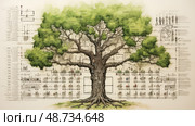 structure tree chart ai generated. Стоковое AI-изображение, AI-художник Vectorwin / Фотобанк Лори