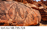 petroglyphs valley of fire nevada ai generated. Стоковое AI-изображение, AI-художник Vectorwin / Фотобанк Лори