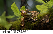 camouflage spring peeper ai generated. Стоковое AI-изображение, AI-художник Vectorwin / Фотобанк Лори