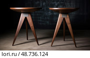 tapered side tables ai generated. Стоковое AI-изображение, AI-художник Vectorwin / Фотобанк Лори
