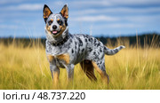 australian blue heeler ai generated. Стоковое AI-изображение, AI-художник Vectorwin / Фотобанк Лори