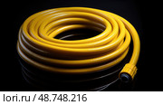coiled water hose isolated ai generated. Стоковое AI-изображение, AI-художник Vectorwin / Фотобанк Лори