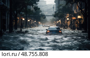 storm water overflow ai generated. Стоковое AI-изображение, AI-художник Vectorwin / Фотобанк Лори