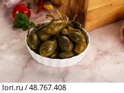 Marinated Caper Berries snack appetiser. Стоковое фото, фотограф Андрей Старостин / Фотобанк Лори