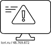 Уведомление о ransomware на экране компьютера. Стоковое AI-изображение, AI-художник Ольга Березина / Фотобанк Лори