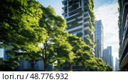greenery architectural tree images ai generated. Стоковое AI-изображение, AI-художник Vectorwin / Фотобанк Лори