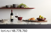 marble stemless wine ai generated. Стоковое AI-изображение, AI-художник Vectorwin / Фотобанк Лори