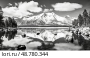 mountains lake tahoe black and white ai generated. Стоковое AI-изображение, AI-художник Vectorwin / Фотобанк Лори