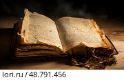 yellowed book of psalms ai generated. Стоковое AI-изображение, AI-художник Vectorwin / Фотобанк Лори