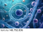 Embryonic stem cell. Стоковое AI-изображение, AI-художник Anastasy Yarmolovich / Фотобанк Лори