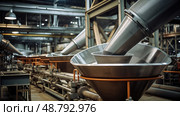 industrial metal funnel ai generated. Стоковое AI-изображение, AI-художник Vectorwin / Фотобанк Лори