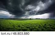 thunderclouds spring storm ai generated. Стоковое AI-изображение, AI-художник Vectorwin / Фотобанк Лори