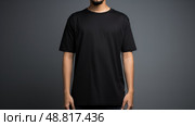 style front back black tee ai generated. Стоковое AI-изображение, AI-художник Vectorwin / Фотобанк Лори