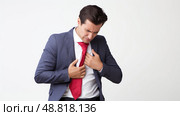 reflux heartburn white background ai generated. Стоковое AI-изображение, AI-художник Vectorwin / Фотобанк Лори