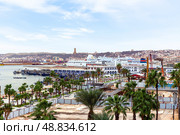 Amazing view of central waterfront and sea port of city of Algiers. Republic of Algeria. Стоковое фото, фотограф Евгений Ткачёв / Фотобанк Лори
