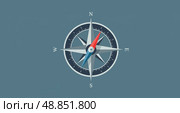 Compass illustration showing directions with a modern design and a minimalist aesthetic. Стоковое AI-изображение, AI-художник Александр Калинин / Фотобанк Лори