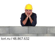 A bored mason. Стоковое фото, агентство Ingram Publishing / Фотобанк Лори