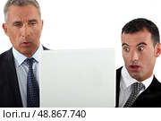 Two businessmen look shocked. Стоковое фото, агентство Ingram Publishing / Фотобанк Лори