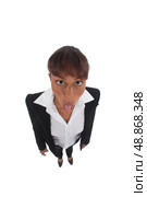 Woman making a funny face. Стоковое фото, агентство Ingram Publishing / Фотобанк Лори