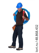 Plumber struggling. Стоковое фото, агентство Ingram Publishing / Фотобанк Лори